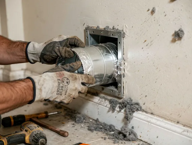 Professional dryer vent repair and installation by Hialeah Dryer Vent Cleaning in Hialeah